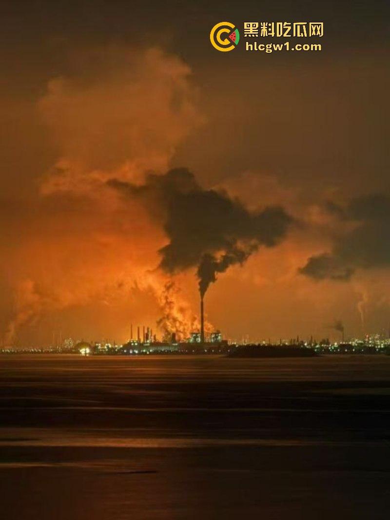 广东惠州大亚湾石化区核电站火光冲天 现场实拍视频流出 这是爆炸还是日出啊?-9