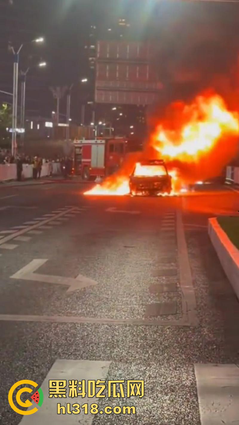 广州南村万博电车警车着火，熊熊大火迅速吞没警车，看来这电车危害，就连警车都不放过啊！-5