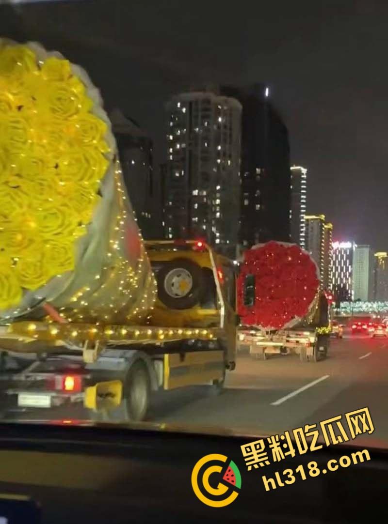 深圳南山区苑南路，老牛吃嫩草求婚现场，送俩束超大鲜花，多大的屋子才能搁下这两个大玩意儿 !-7