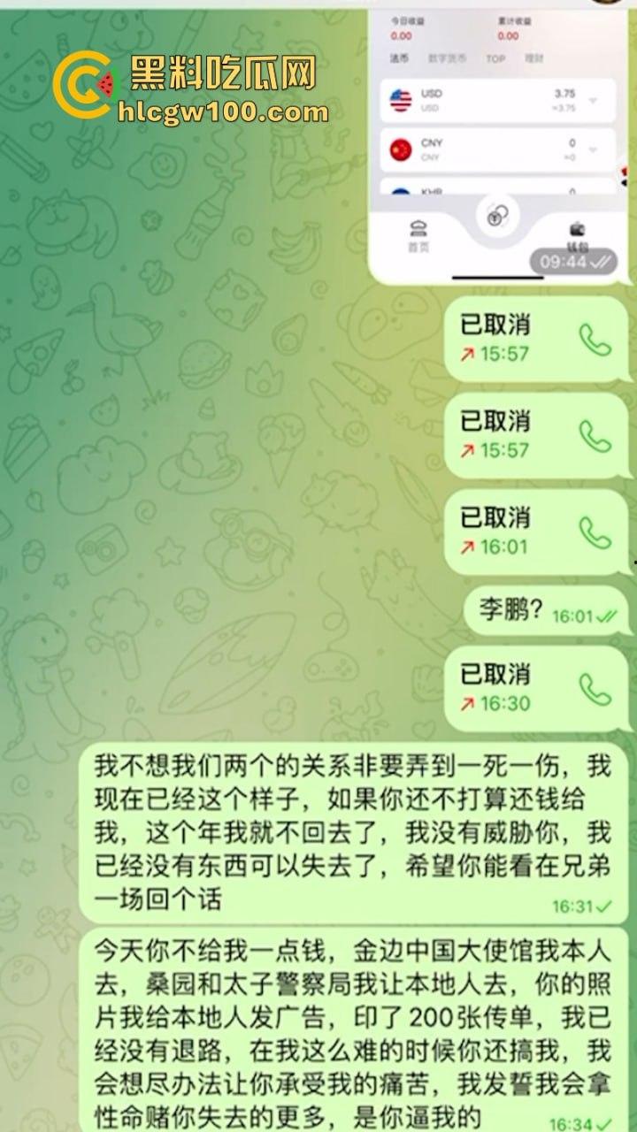 福建男子【李鹏】在柬埔寨放杀猪盘专骗自己人投注 崩盘后卷款跑路 遭受害男子人肉曝光 持枪追杀！-2