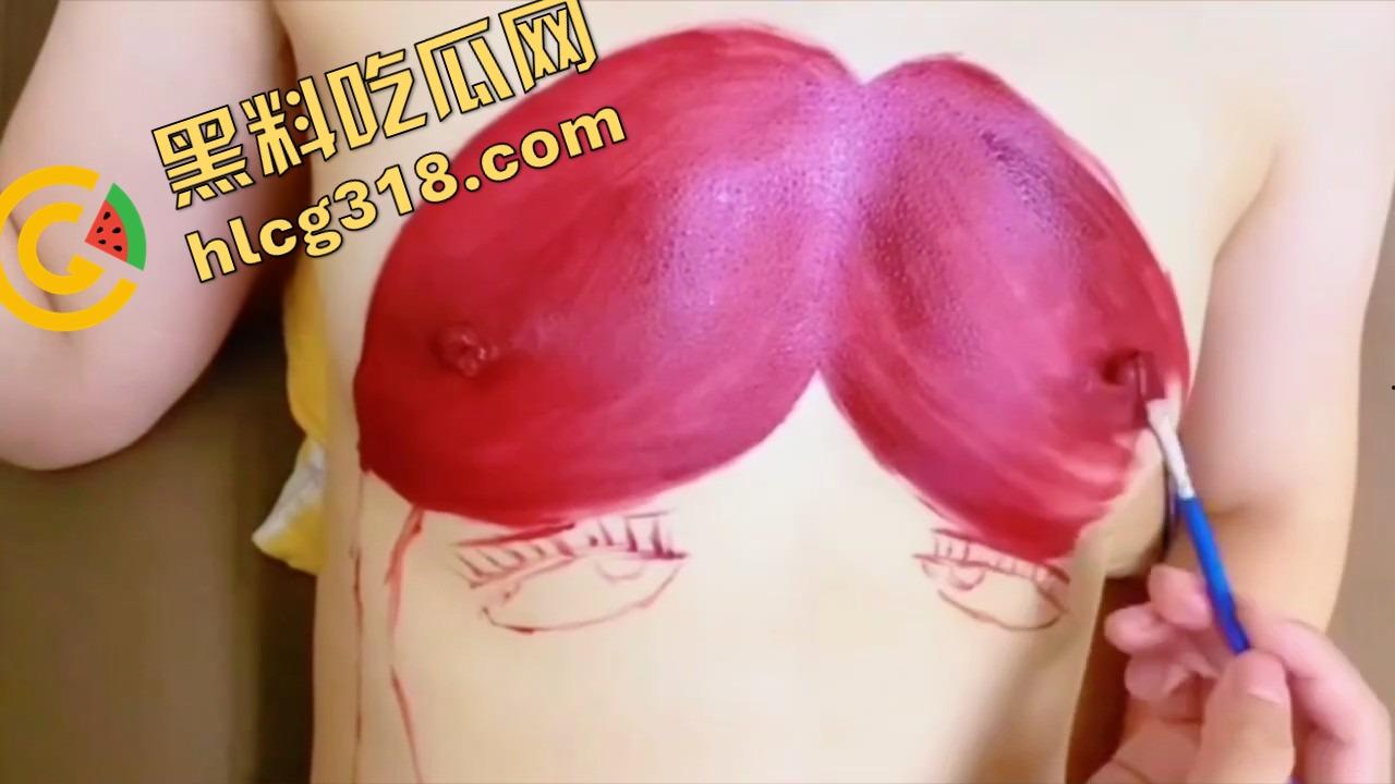人体彩绘现场骚出新高度，画逼画奶子不够墨，直接塞笔进穴里取水润色，玩艺术的是真的高雅！-2