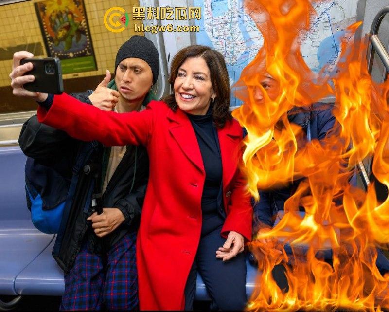 2024最强纽约笑话！纽约州长凯茜·霍楚尔前脚夸赞自己让纽约地铁更安全 后脚流浪汉在地铁纵火烧死一女子！-11