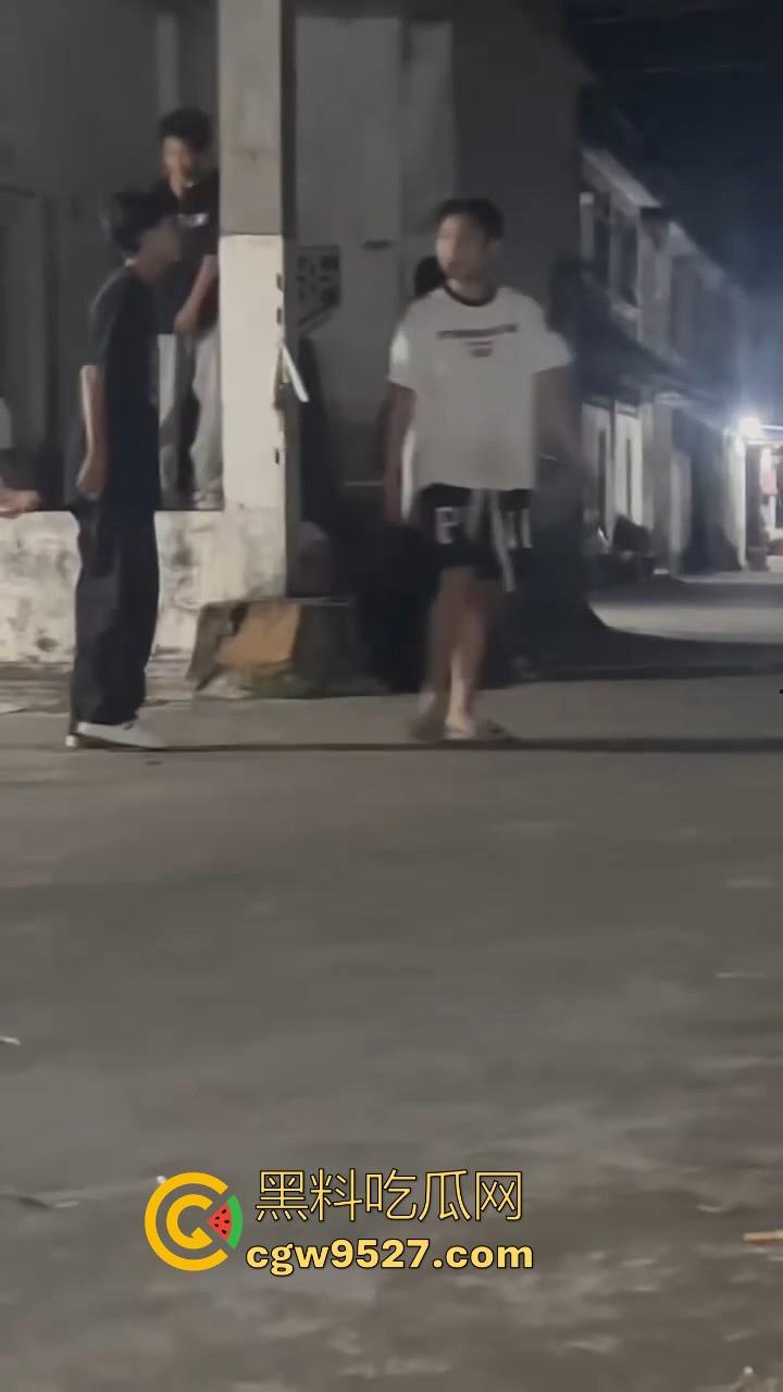 广西精神小伙1v1格斗单挑，互相推搡你一拳我一拳，最终酿成大祸，黑衣小伙倒地吐血抽搐，可把他们吓坏了！-5