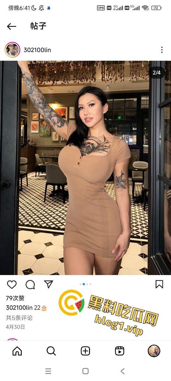 抖音万粉健身纹身博主ALinn火辣上线!露脸后入啪啪,巨臀健身反差婊满足你最狂野的幻想-5