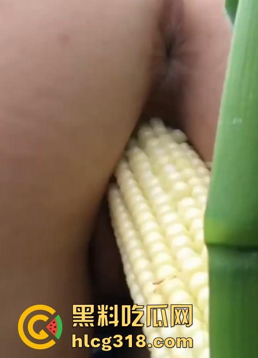 不是玉美都不放过吗！饥渴美女拿未采摘的新鲜玉米自慰，纯天然带颗粒感和高潮更配哦！-8