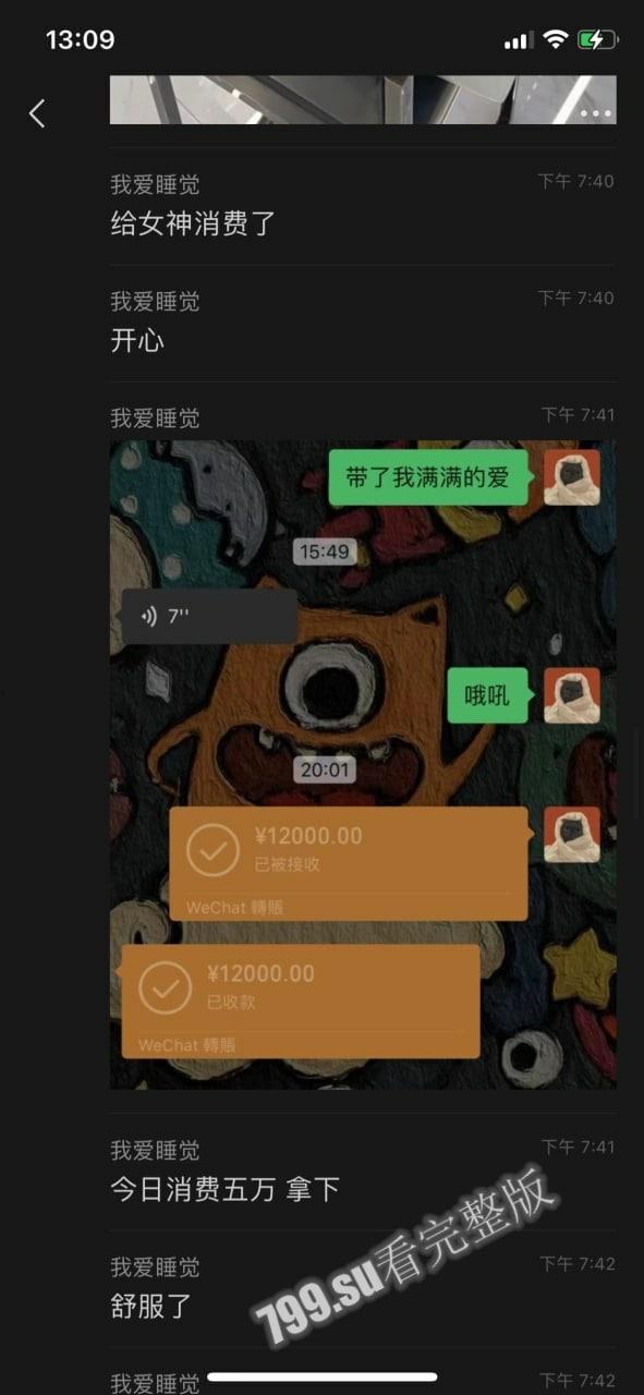 抖音百万粉丝网红「车晚晚」与有钱人 田总 群里直播约战 网络疯传-4