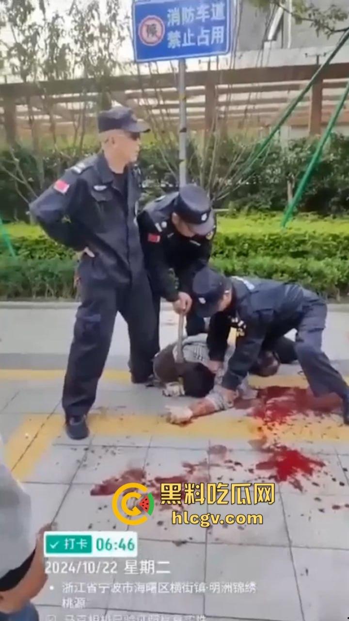 宁波海曙区一女子送孩子上学路上被人追砍 孩子的身受数刀 视频直击血腥现场-2