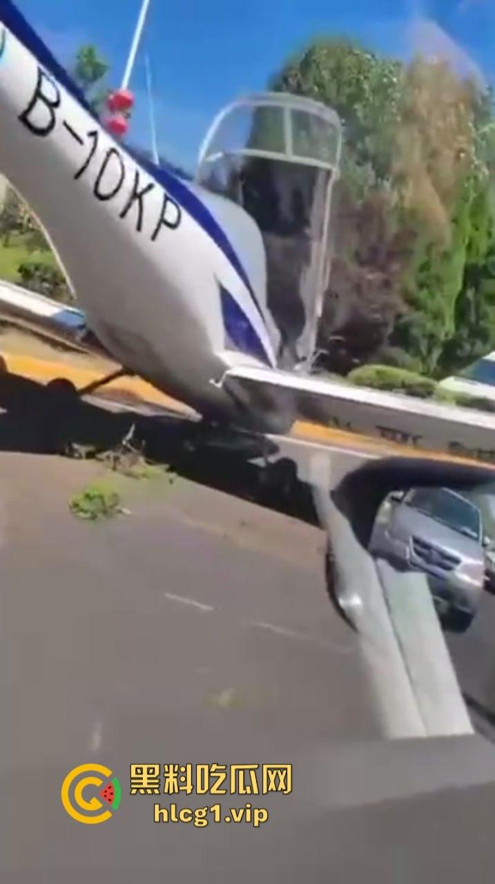 感谢大哥送来的飞机!辽宁大连一飞机失控掉落在公路上-4