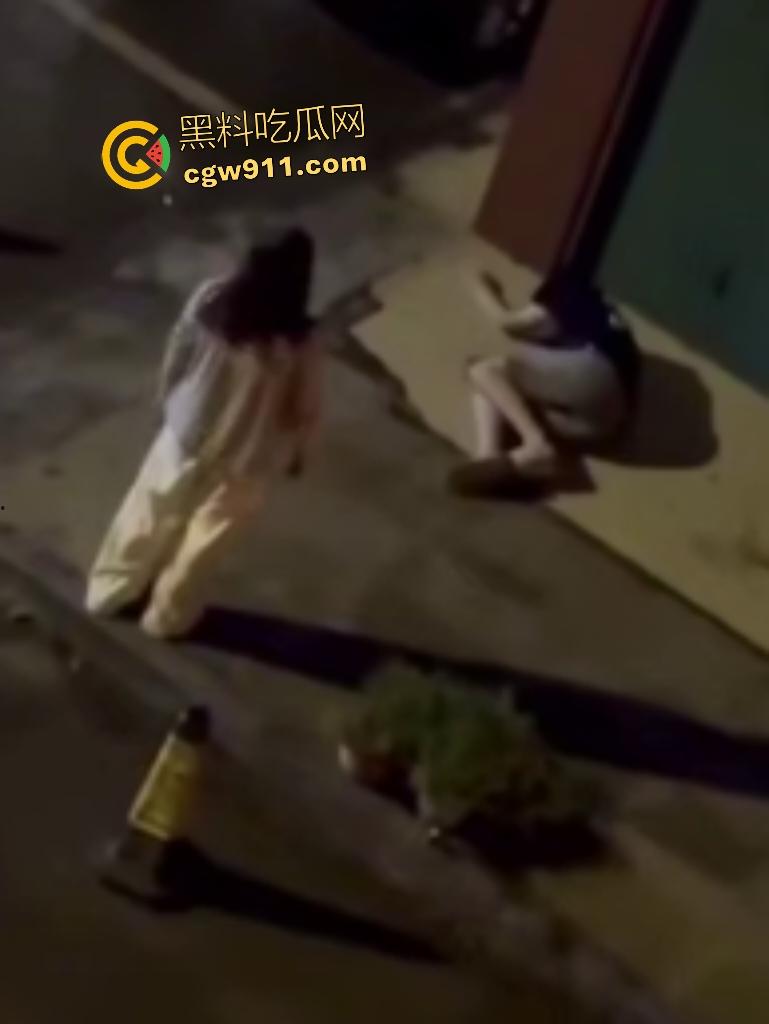 广西南宁情侣夜晚扰民，女友疯魔石头砸豪车，男友坐地被一脚踢喉管倒地，女友还补刀狂踹，不踢死不罢休！-7