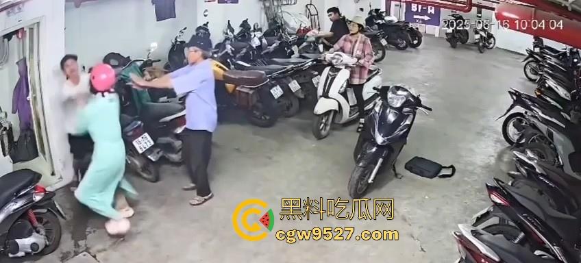 越南停车场一纹身男挑衅一女生，没想到的是女生是练MMA，纹身男被暴揍倒地不起，这哥们可真是踢到钢板了！-4