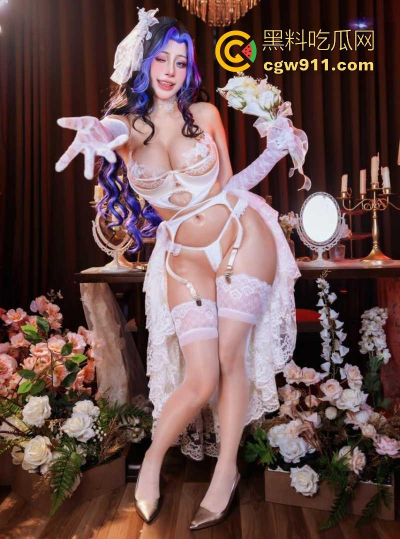 极品巨乳福利姬【EclipseDreamBride】最新性感写真曝光，化身棕色尘埃婚纱梦中女神，撸点满满！-9