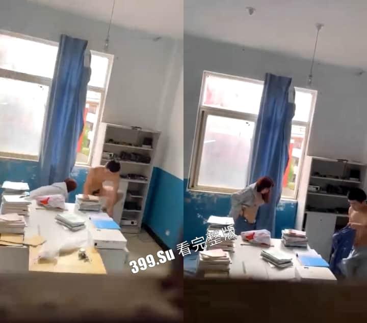 云南昆明某体育生学校 办公室做爱被发现 老师现场抓包 场面尴尬至极！-2