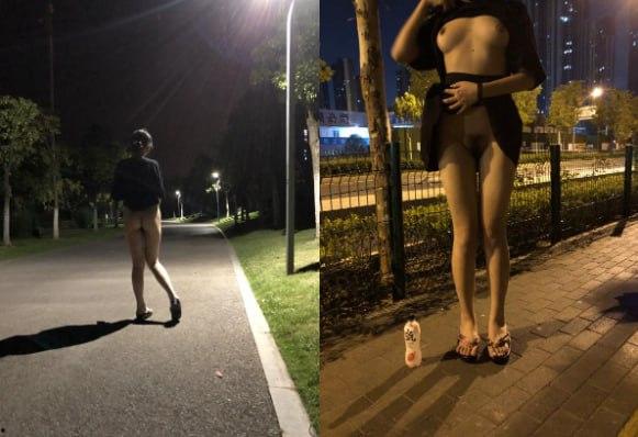 ”进来挨打！“表情包出处  健身福利姬  在校反差眼镜学生妹 网络上嚣张至极 金主面前的乖宝宝 牵出户外露出-5